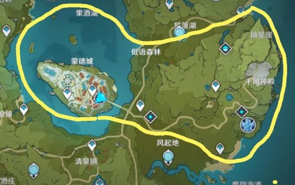 原神五个地标位置？我的世界的最后战线在哪里