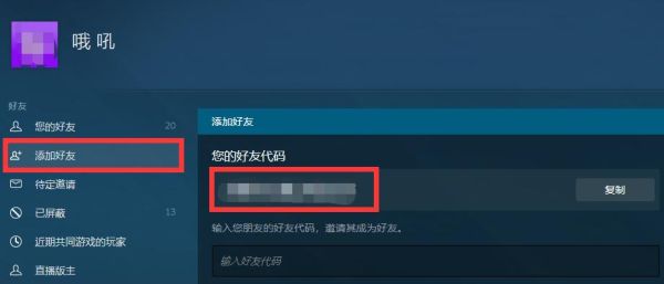 steam好友代码怎么看？（我的世界好友代号在哪里）